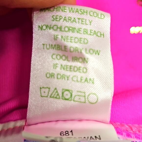 Lilly Pulitzer Luxletic Women High Rise Crop Gumbo Limbo Print Capri Legging L - Picture 10 of 10